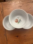 Andrea By Sadek Oven To Table Cookware 7334 Ramekins Peach Plum Butterflies (3). Fixed Price $24.00.