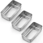 3PACK Stainless Steel Bread Pan Meatloaf For Baking Pastry, 9 1/4" X 5". Fixed Price $28.65.