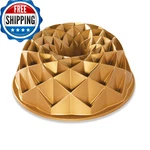 Nordic Ware Jubilee 10-CUP Bundt Pan, Gold Cast Aluminum, Nonstick. Fixed Price $61.00.
