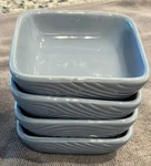 Set Of 4 Temptations By Tara Slate Blue Woodland Dipping Bowls CERP3-XXXX. Fixed Price $18.00.