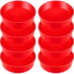 8 Pcs Silicone Pan Nonstick Mold Round Red Kitchen Baking Cupcake Tool. Fixed Price $29.23.