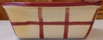 Hartstone Pottery Smal Loaf Pan Stoneware Red Apple With Checked Exterior. Fixed Price $9.99.