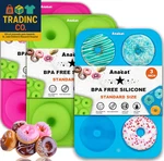 3 Pack Donut Pan Silicone Baking Mold, Just Pop Out! Non-stick Doughnuts. Fixed Price $14.99.
