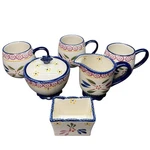 Temptations Old World Coffee Set W/ Mugs/cups, Creamer & Sugar 6 By Tara. Fixed Price $44.99.