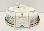 Pioneer Woman Agatha Cow Double Stick Butter Dish Floral Green White Stoneware. Fixed Price $29.95.