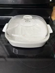 Vintage Corning Ware Mw A-10 Microwave Browning Dish W/ Lid Usa. Fixed Price $39.99.