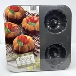 Wilton Excelle 4 Cup / Cavity Fancy Ring Mold Pan Non-stick Mini Cakelet. Fixed Price $17.99.
