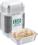 110 Pack 5X4 Small Disposable Aluminum Pans Dome Lids 1LB Food Containers. Fixed Price $28.79.