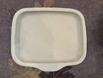 Pampered Chef Small Bar Pan, Toaster Oven Stoneware #1448 9.5" X 7.25". Fixed Price $27.95.