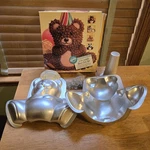 3-D Cuddly Bear Wilton Cake Pan Set Complete W/ Box & Directions 1993. Fixed Price $29.99.