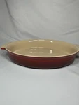 Creuset Cherry Red Oval Baking Dish Casserole 12.5X8.25X2.25 #07.02. Fixed Price $38.00.