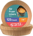 Gusto 7.9 - 125 Count Round Air Fryer Liners Inch, Kraft. Fixed Price $18.39.