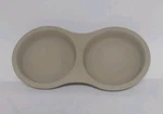 Pampered Chef Double Bowl Egg Cooker 11 5/8 Baker Baking Stoneware 5161. Fixed Price $12.88.