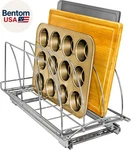 Pull Out Cutting Board, Cookie Sheet, And Baking Pan Organizer Rack - Lifetime. Fixed Price $105.57.