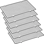 6 Pieces Cooling Racks For Cooking And Baking Oven Safe Grid Wire Set Heavy D.... Fixed Price $36.59.