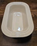 Creuset Black Deep Rectangle Baking Loaf Pan Stoneware Dish 8.5". Fixed Price $37.91.