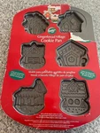 Wilton Gingerbread Village Cookie Pan, Non Stick 6 Designs With Recipes. Fixed Price $9.99.