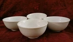 4 Pc Fitz & Floyd Everyday White Porcelain Bowl 5" Fruit Rice, Sauce. Fixed Price $79.95.
