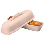 Goodview Household Superstone Covered Baker,unglazed 15X 6X 7 Inch, Bisque. Fixed Price $121.89.