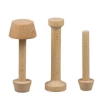 Kvmorze 3PCS Tart Tamper Set, Portable Wooden Double Large, Medium, Small. Fixed Price $14.52.