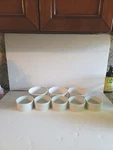 Set Of 8 Hic Harold Import Co. White Porcelain Souffle Ramekin Oven-to-table. Fixed Price $32.95.