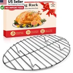 12IN Stainless Steel Oval Roasting Rack Oven Baking Grill From Usa. Fixed Price $29.88.