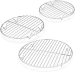 3PC Round Cooling Rack Set 7 9" 10 Stainless Steel Baking Steaming Oven Safe. Fixed Price $17.99.