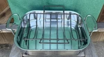Calphalon 6814 Roaster Pan Tri Ply Stainless Steel Rectangular W/rack. Fixed Price $41.97.
