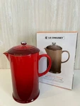 Le Creuset French Coffee Press Cherry Red Stoneware 1L No Box. Fixed Price $121.88.