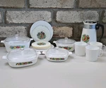 Vtg 70S Chilton Toys Mayolaine Cookwear Set 19 Corningware Style Kitchen Play. Fixed Price $60.00.