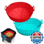 2-PACK Air Fryer Silicone Liners 3-5QT Reusable Baking Tray Oven Accessories Red. Fixed Price $13.97.