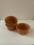 Temptations Ramekins Orange Polka Dot Set Of 3 Bakeware 6OZ Custard Cups Nice. Fixed Price $8.99.
