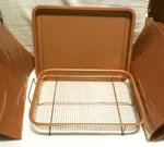 New Copper Willow & Everett Crisper Basket Cookie Sheet Tray Bakeware Set 2 Mats. Fixed Price $24.00.