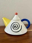 Rh Macy's The Cellar Postmodern Memphis Design Ceramic Teapot 1980'S Art Deco. Fixed Price $70.00.