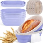 4 Pack Oval Bread Proofing Basket Silicone 10 Inch Collapsible Sourdough Brea.... Fixed Price $36.45.