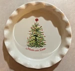 Pioneer Woman Holiday Cheer 10 1/2 Pie Baking Plate Christmas Tree. Fixed Price $15.00.