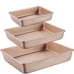 Deep Baking Pans Set Nonstick,rectangle Cake Pan,stackable Bakeware Of 3,.... Fixed Price $43.75.