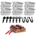 Chafing Dish Refill Kit 6 Pack Disposable Fuel Cans Half Size Pans Silver Alpha. Fixed Price $46.99.
