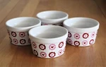 Celebrate It Ceramic Ramekin Dish, Heart Pattern, Set Of 4, Brulee Bowls. Fixed Price $14.95.