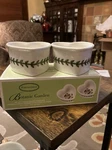 Portmeirion Botanic Garden Heart Shape Ramekins Pansy New Boxed. Fixed Price $27.00.