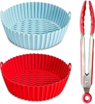 Favstock 2 Pack Air Fryer Silicone Liners Pot For 3 5 Qt + 9 Inch Tongs With. Fixed Price $16.25.