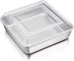 P&p Chef Square Baking Cake Pan With Lid, Stainless Steel Lasagna Brownie. Fixed Price $18.26.
