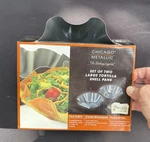 Chicago Metallic 2 Baked Tortilla Taco Shell Pans Non-stick Dishwasher Safe New. Fixed Price $25.00.