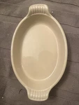 Creuset Stoneware 15-41 Oval Open Casserole 11X7" Gratin Baking Yellow. Fixed Price $24.00.