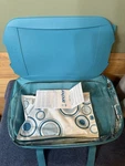 Anchor Hocking Glass Bakeware Lid, Temp. Pouch Insulated Carrier Casserole Set. Fixed Price $22.77.