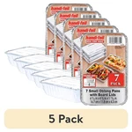 (5 Pack) Handi-foil Aluminum Meal Prep Pan With Folded Lids 7 Count. Fixed Price $25.44.