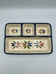 Temptations 4 Compartment Serving Tray Veggie Appetizer Dish Old World Holiday. Fixed Price $24.99.