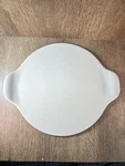 Pampered Chef Stoneware Medium 13 Round With Handles Pizza Baking. Fixed Price $50.00.