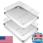 P&p Chef 12.5" Stainless Steel Toaster Oven Pan Rack Set - 4 Pcs. Fixed Price $52.28.