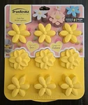 Trudeau 9 Flower Cavity Structure Silicone Cake Pan Yellow Baking Mold Bpa Free. Fixed Price $14.95.
